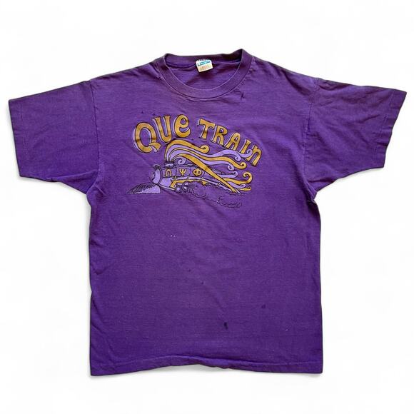 Champion Other - True Vintage 70s Champion Omega Psi Phi Que Train College Purple T Shirt Frat L